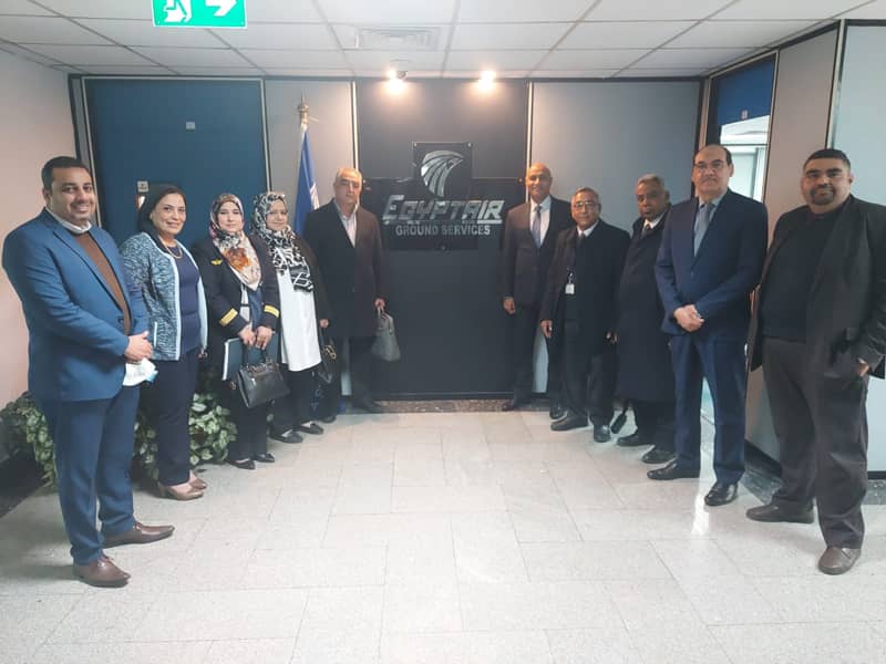 مصرللطيران الخدمات الأرضية تستقبل وفدا من الخطوط الليبية