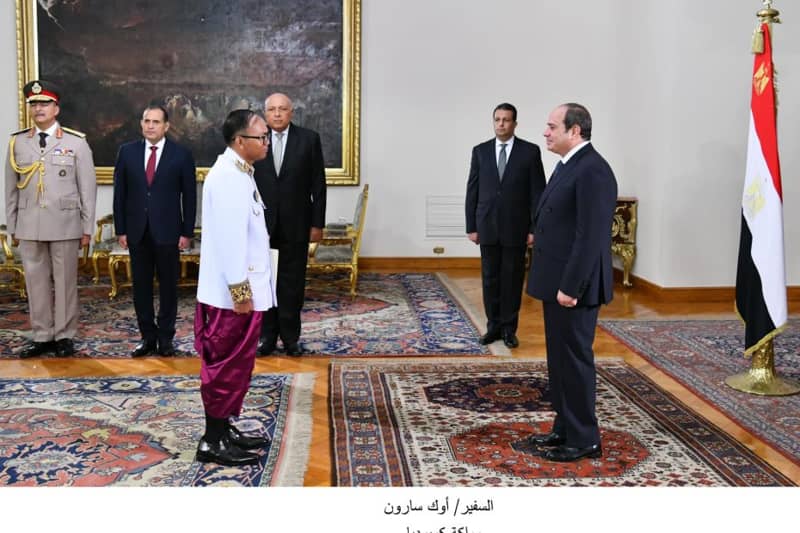 تسلم السيد الرئيس عبد الفتاح السيسي صباح اليوم أوراق اعتماد ثلاثة عشر سفيراً جديداً