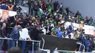 توقف مباراة الأهلى والاتحاد عقب انهيار صالة حسن مصطفى