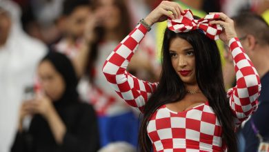 ملكة جمال كرواتيا تتحدى السلطات القطرية وتحضر مباراة منتخبها