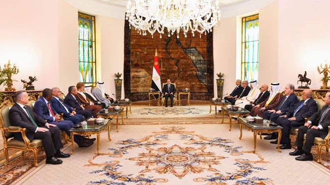 الرئيس السيسي يستقبل رؤساء المجالس والبرلمانات العربية