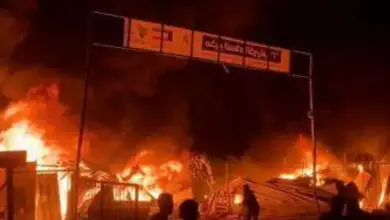 مصر تدين حرق خيام النازحين