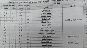 التعريفة الجديدة للنقل العام