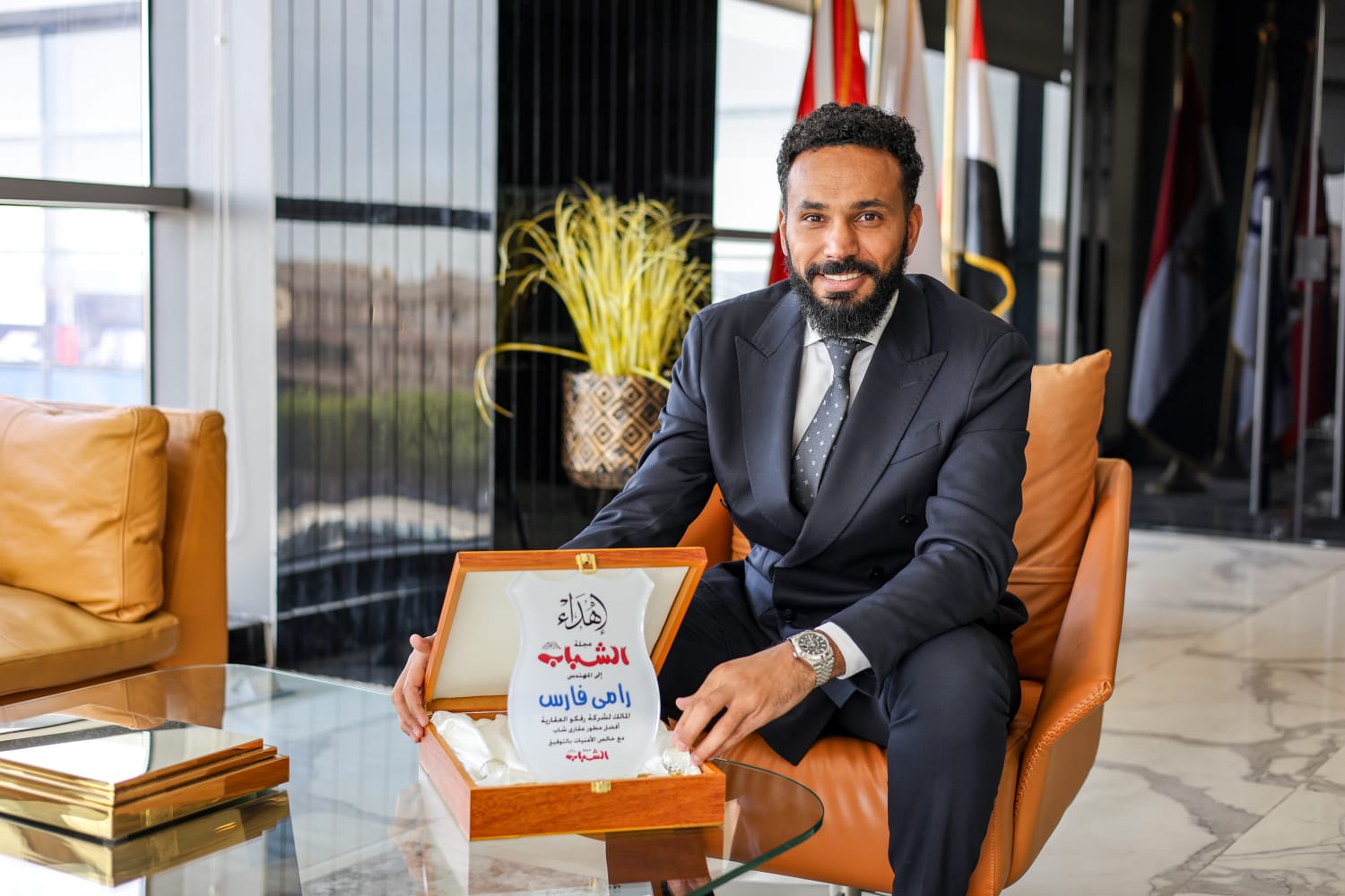 تكريم رجل الأعمال رامي فارس