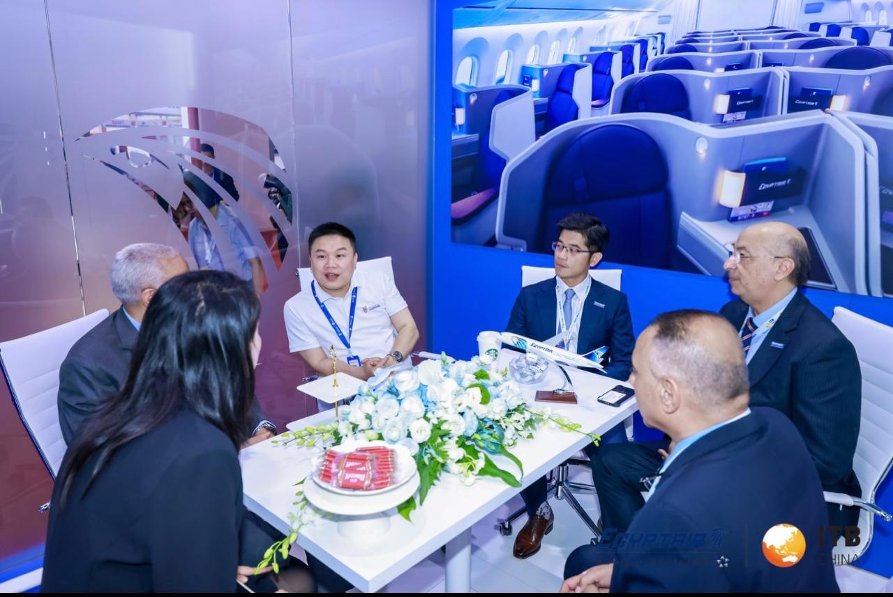 مصر للطيران تشارك في معرض بورصة السياحة الصينية بمدينة شنغهاي ITB China 2025