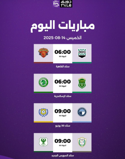 مباريات اليوم بالدوري المصري