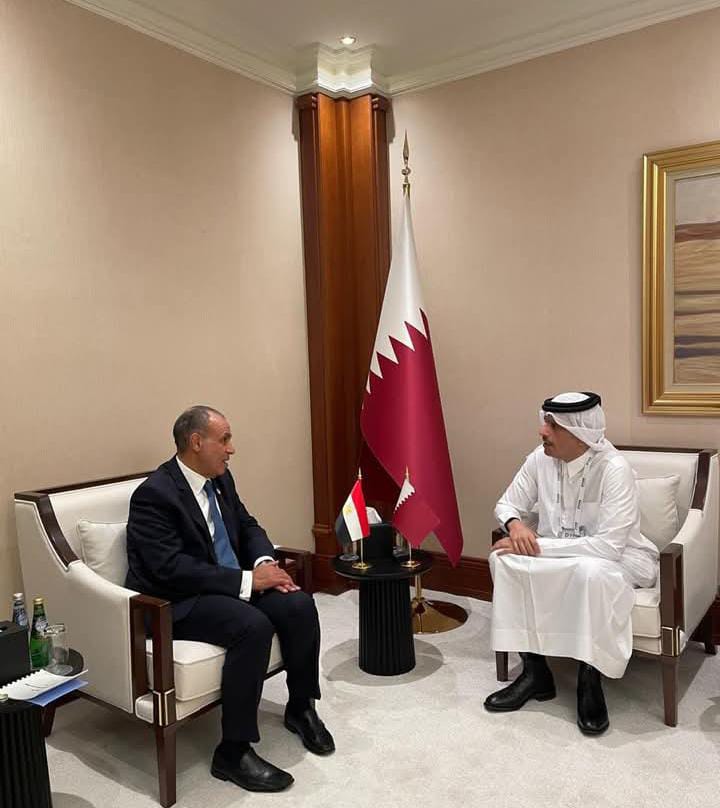وزير الخارجية يلتقي رئيس مجلس الوزراء وزير الخارجية القطري